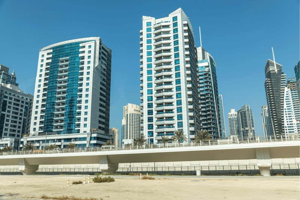 Business Bay skyscrapers along the Dubai Water Canal